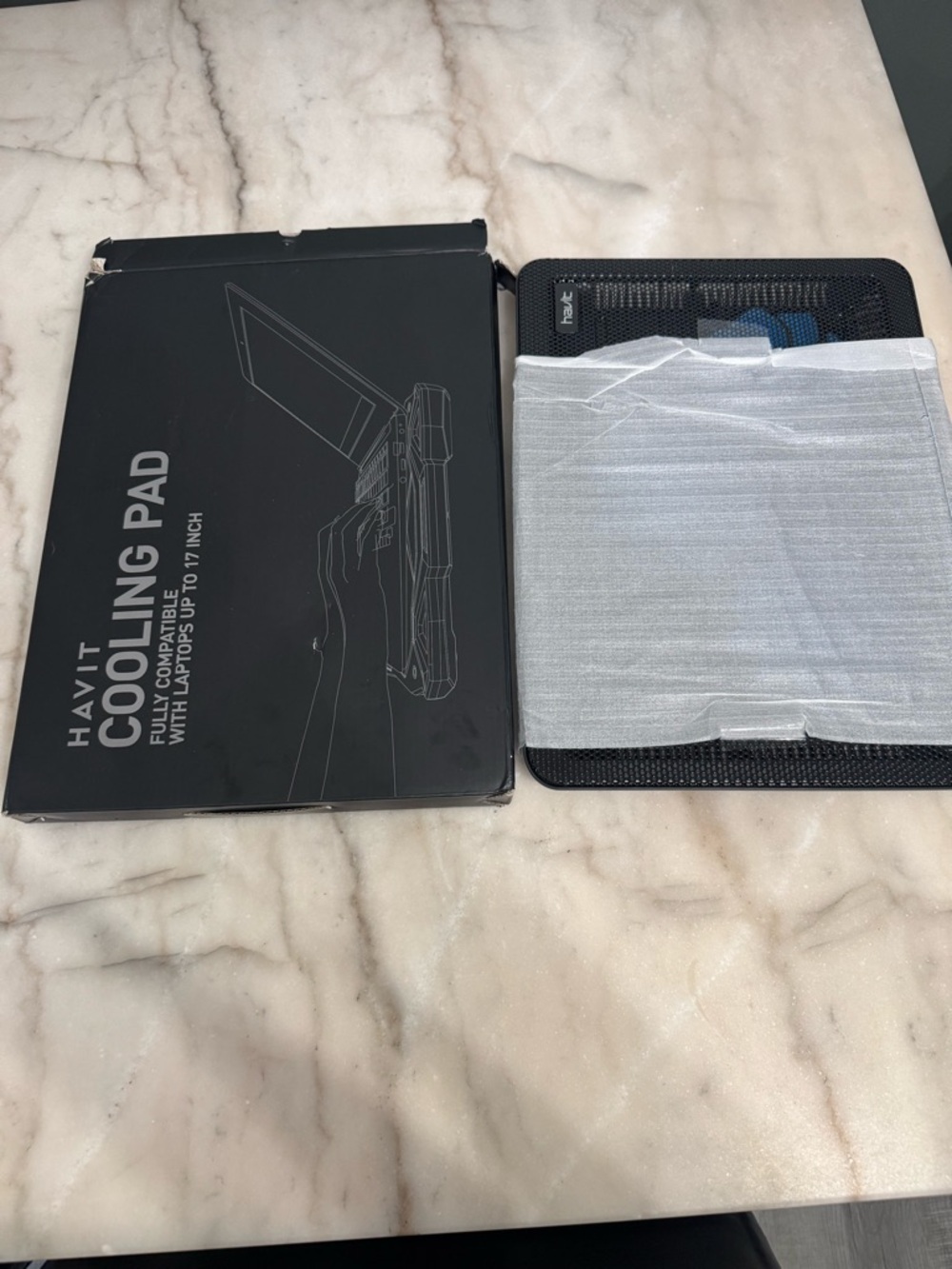 Black Laptop Cooling Pad - Portable Cooling Pad for Laptops